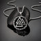 Punk Vikings Dragon Stainless Steel Necklace Mens Nordic Run Steel With Chain