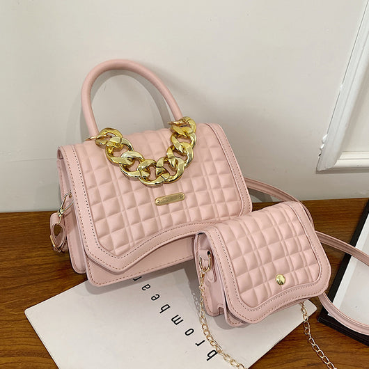 Bolsa Mensajera Mujer Diseño Rombos y Cuadros - Image 10