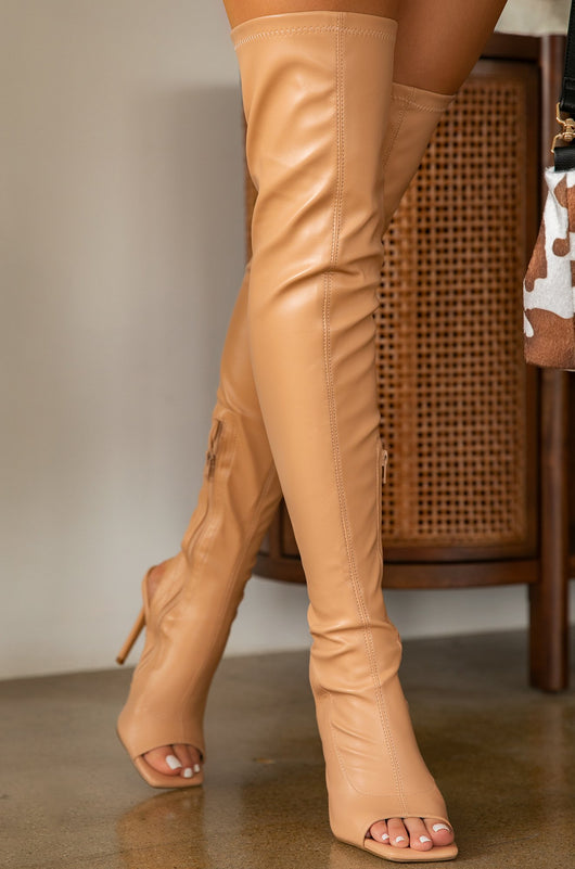 Botas Mujer Tacón Stiletto Punta Abierta Negro Elegante - Image 20