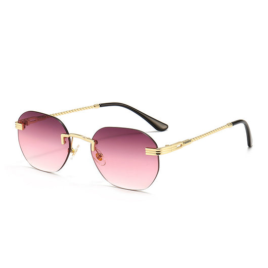 Gafas de Sol Cuadradas Sin Marco para Mujer con Lentes Marinos - Image 4