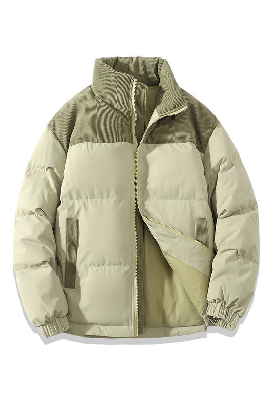 Abrigo Acolchado de Cuello Alto con Contraste - Unisex - Image 10