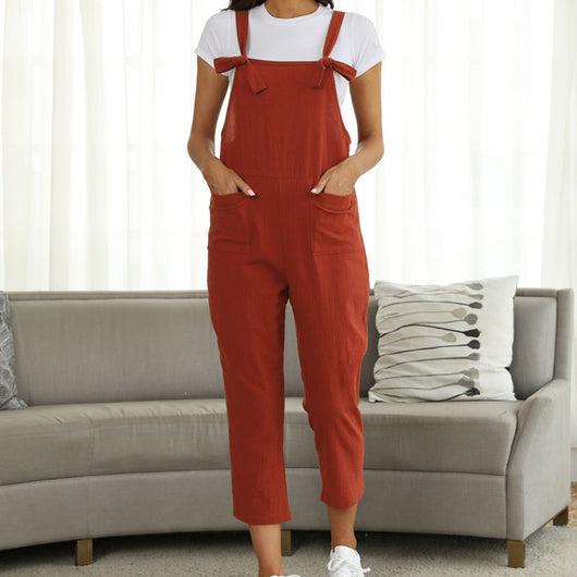 Jumpsuit Casual con Tirantes para Tallas Grandes - Image 4