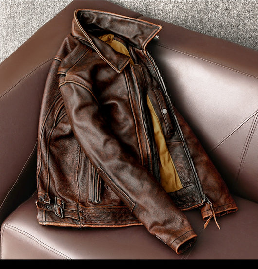 Chaqueta Motociclista Desgastada Stone Grinding - Image 12