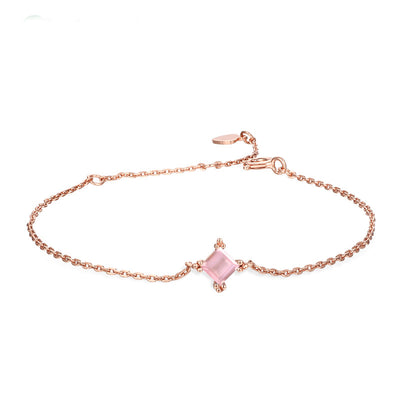 Pulsera de Cristal Cuarzo Rosa Oro Rosado - Image 4