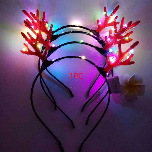 Diadema Luminosa con Astas Navideñas para Conciertos - Image 9