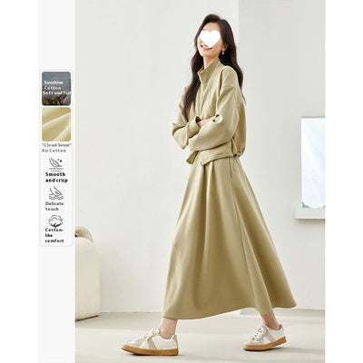 Falda Sastre Casual Verde Guisante para Mujer - Image 8
