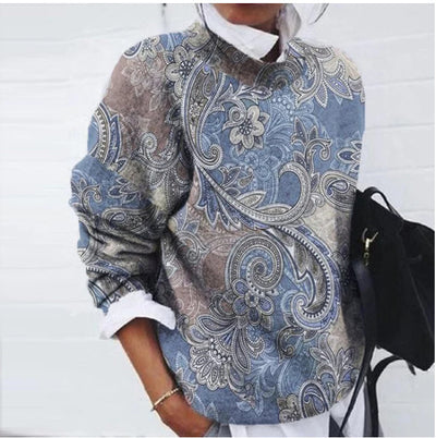 Blusa Suelta Estampado Floral Manga Larga para Mujer - Image 12