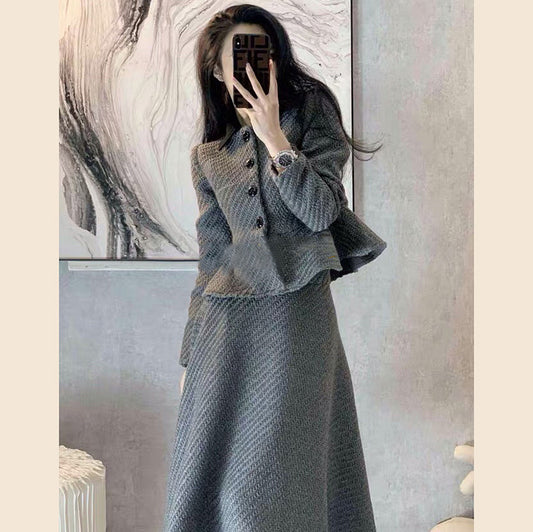 Traje Vestido de Lana con Fragancia Delicada para Mujer