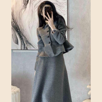 Traje Vestido de Lana con Fragancia Delicada para Mujer