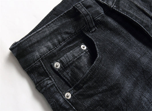 Pantalones Vaqueros Skinny Estampados para Hombre Cintura Media - Image 17