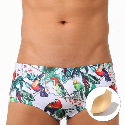 Bóxer de Baño Hombre con Estampado Floral y Aves - Image 7