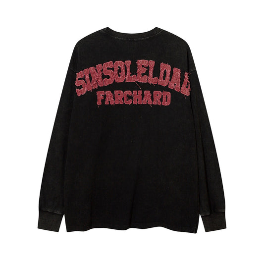 Playera Hombre Cuello Redondo Estrella de Cinco Puntas Manga Larga Oversize - Image 2