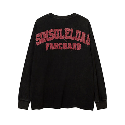 Playera Hombre Cuello Redondo Estrella de Cinco Puntas Manga Larga Oversize - Image 2