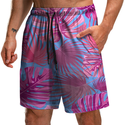 Pantalones Cortos Estampados 3D Serie Hojas Verano - Bermudas Playa Casuales para Hombre - Image 14