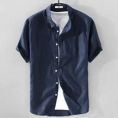 Camisa de Lino Japonés para Hombre Cuello Alto - Image 8