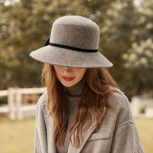Sombrero Vintage de Fieltro con Moño - Estilo Pescador Francés - Image 3