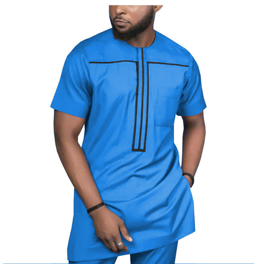 Camisa Casual de Algodón Africano para Hombre - Image 8