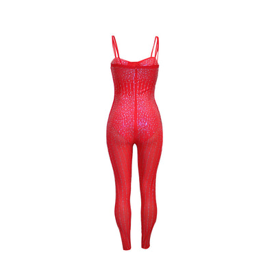 Jumpsuit Elegante de Malla Transparente con Strass y Tirantes - Image 16