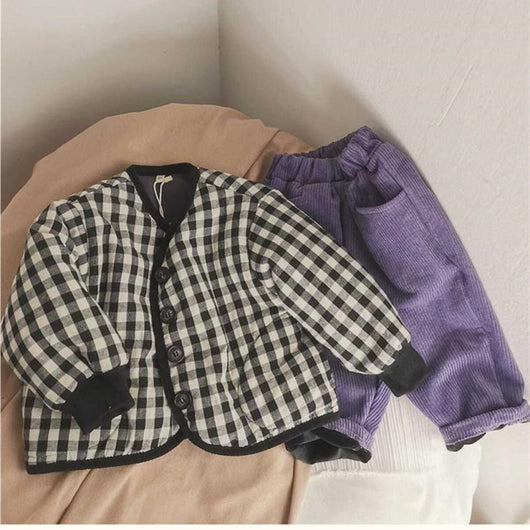 Abrigo Acolchado de Algodón Infantil Estilo Coreano Versátil - Image 4