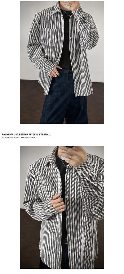 Chaqueta Camisa Hombre Espiga Atrevida Estilo Chanel - Image 10