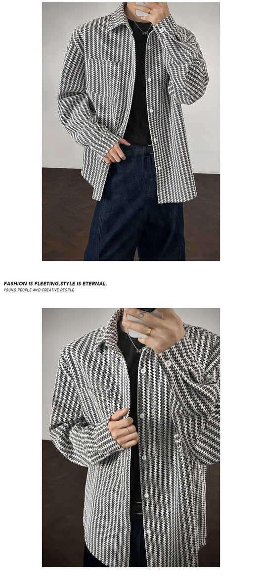 Chaqueta Camisa Hombre Espiga Atrevida Estilo Chanel - Image 10