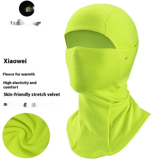 Light pink balaclava made from spandex/Lycra, designed for warmth and wind protection during winter outdoor activities. - Image 9