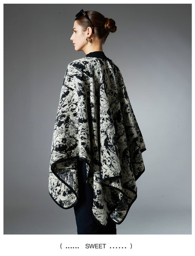 Chal Jacquard de Pelo Artificial Tipo Visón con Pintura China - Primavera, Otoño e Invierno - Image 17