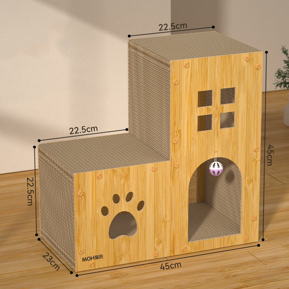 Rascador Corrugado Multifuncional 2 en 1 para Gatos