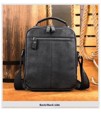 Bolsa Mensajero de Cuero Genuino Vintage Estilo Caballo Loco - Image 19