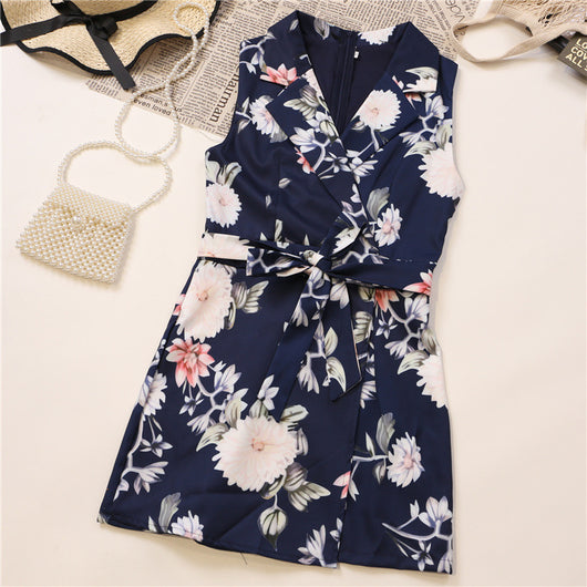 Jumpsuit Estampado Culottes Cintura Irregular Escote V - Image 6