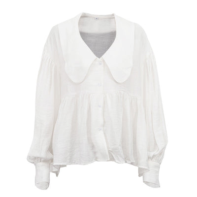 Blusa Elegante con Mangas Abullonadas y Volantes - Image 22