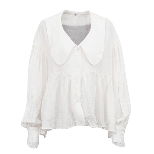 Blusa Elegante con Mangas Abullonadas y Volantes - Image 22