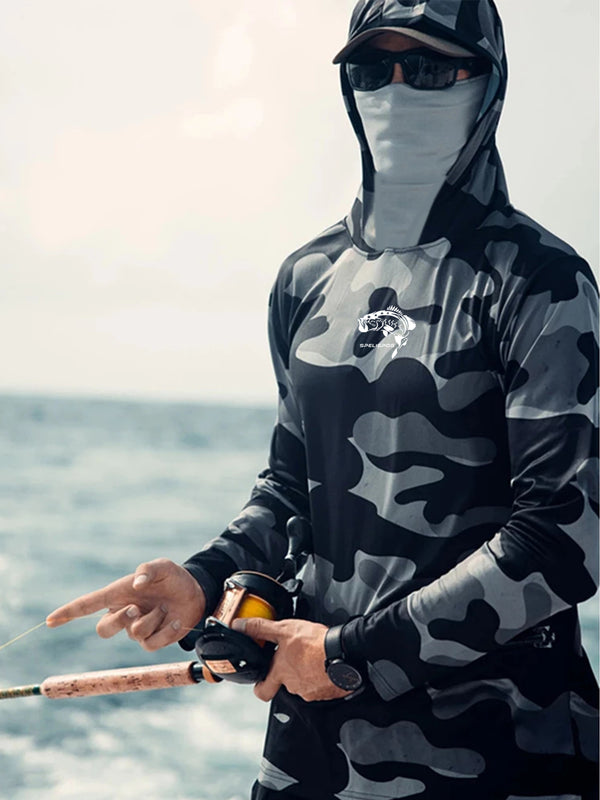 Camisa de Pesca con Protección Solar y Cubierta Facial - Jersey Deportivo Manga Larga para Hombre - Image 4