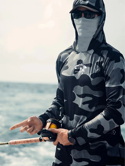 Camisa de Pesca con Protección Solar y Cubierta Facial - Jersey Deportivo Manga Larga para Hombre - Image 4