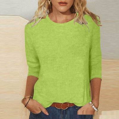 Blusa Casual Cuello Redondo Manga 3/4 para Mujer - Image 5