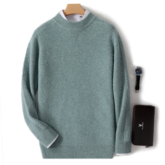 Suéter de Cachemira con Patrón Rombo para Hombre - Invierno - Image 7