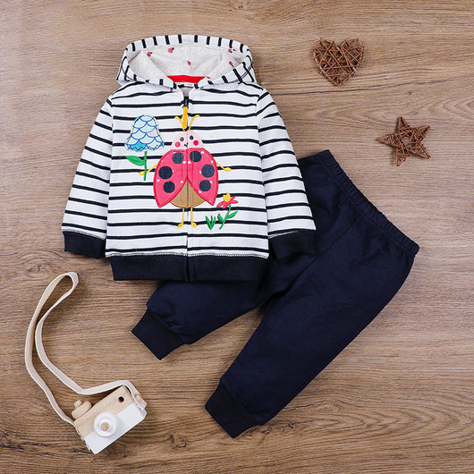 Conjunto Infantil Sudadera con Cierre y Estampado Divertido - Dos Piezas - Image 4