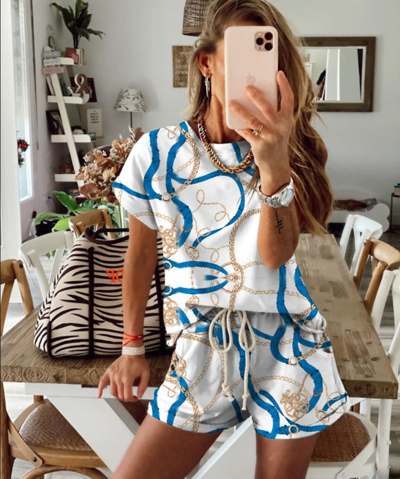 Conjunto de Pijama Degradado Tie Dye para Mujer - Manga Corta