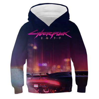 Sudadera Hoodie Infantil Cyberpunk 3D con Colores Vibrantes - Image 3