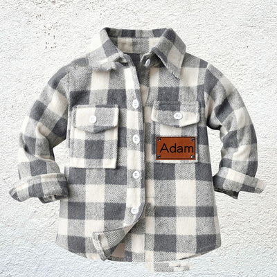 Camisa Infantil de Franela a Cuadros Patchwork - Image 7