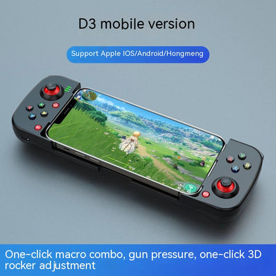 Teal mobile phone wireless game handle with a smartphone inserted, displaying a game, compatible with iOS and Android. - Image 13