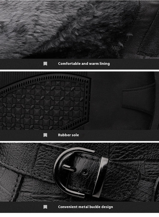 Botas de Cuero Premium Talla Grande: Calidez y Confort para el Invierno - Image 17