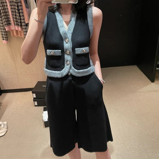 Cardigan de Lana Tejida Retro Francés con Temperamento para Mujer