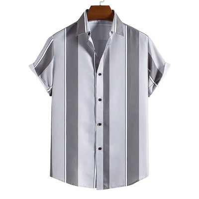 Camisa Casual de Rayas Personalizables para Hombre - Image 4