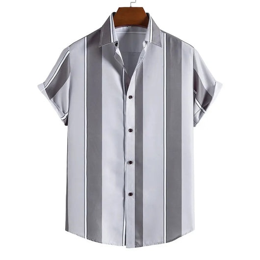 Camisa Casual de Rayas Personalizables para Hombre - Image 4