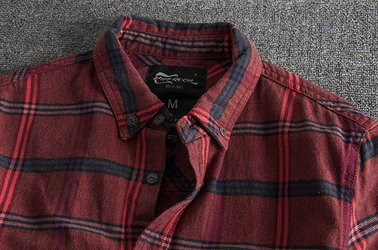 Camisa Casual de Cuadros Slim Fit para Hombre - Image 8