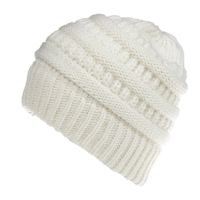 Gorro de Lana Tejida en Colores Sólidos para Mujer - Image 3