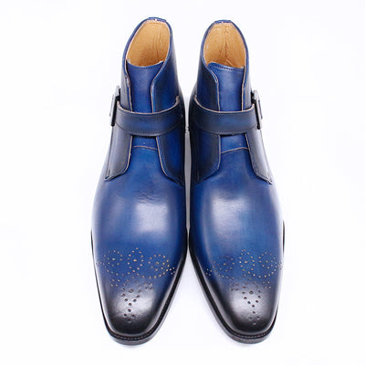 Botas Casuales de Cuero para Hombre con Punta Afilada y Suela Baja - Image 2