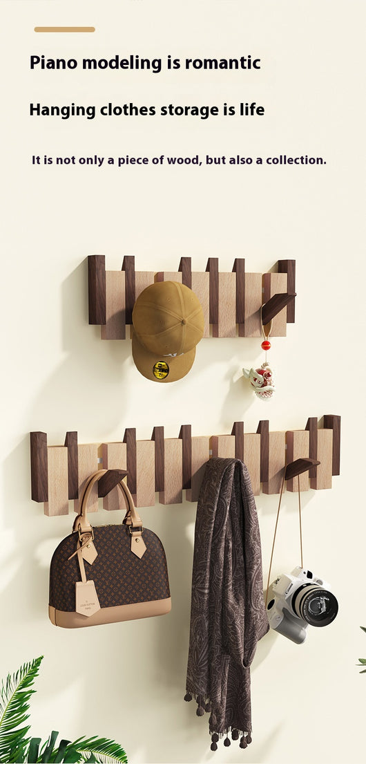 Perchero de Madera Maciza sin Taladro para Pared - Gancho Minimalista para Hogar - Image 24