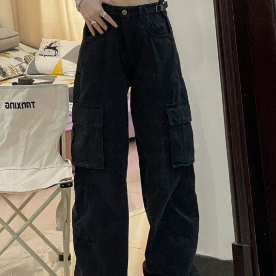 Jeans Rectos Retro con Dobladillo Mop